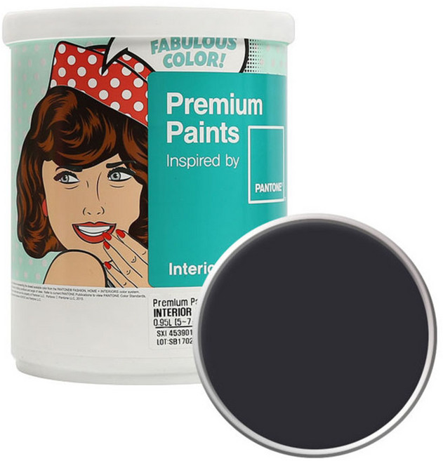 노루페인트 팬톤 내부 실내벽면 무광 페인트, 19-0303 Jet Black, 1L, 1개