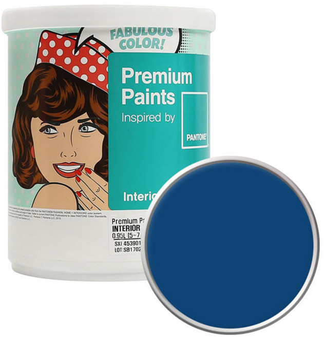 PANTONE 실내벽면 무광 페인트, MonacoBlue, 1L, 1개