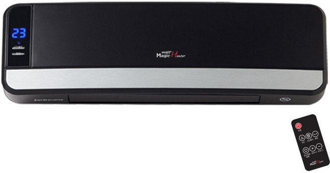 윈드피아 벽걸이 블랙 온풍기, WINDPIA-1208