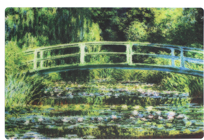 티리난지 TPU 시트 도마, 모네흰색수련연못, 1개