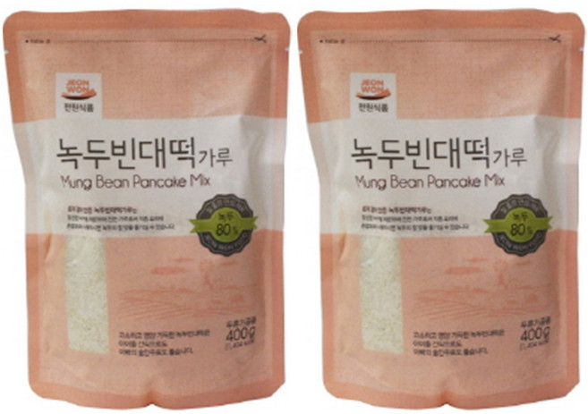 전원식품 녹두 빈대떡가루, 2개, 400g