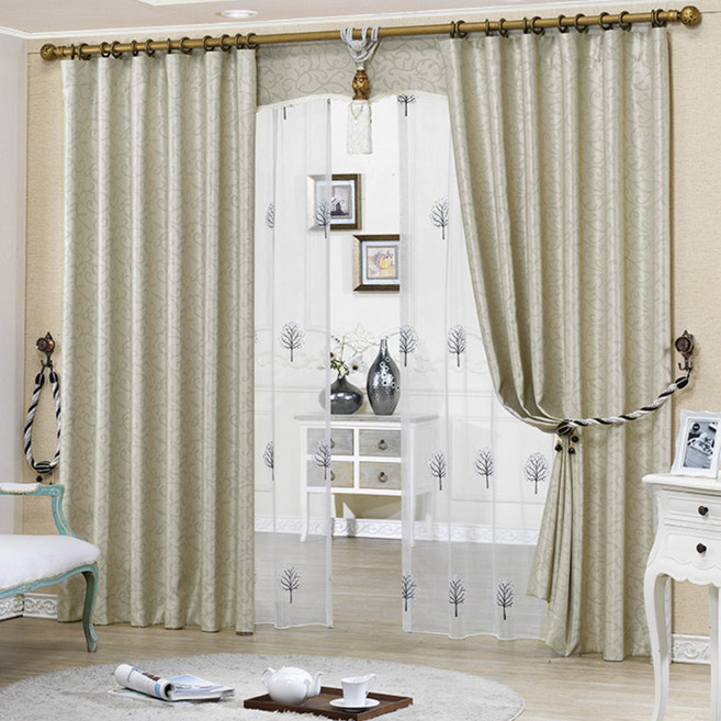 리더디자인 엠보암막커튼 아일렛형 2p