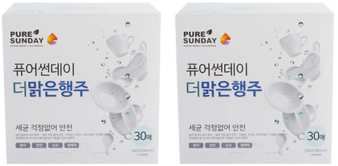 퓨어썬데이 더 맑은행주, 30개입, 2개