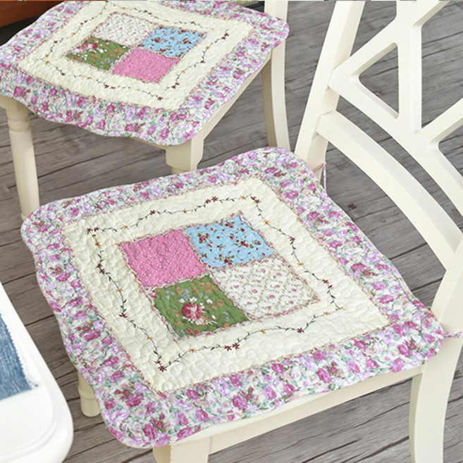 블럭마트 플라워 천 쿠션커버 방석 3p