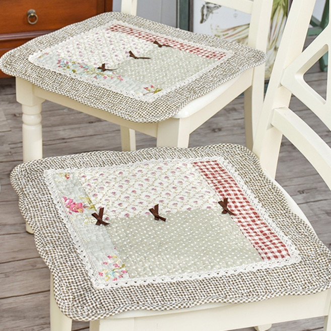 블럭마트 플라워 천 쿠션커버 방석 4p, TYPE1