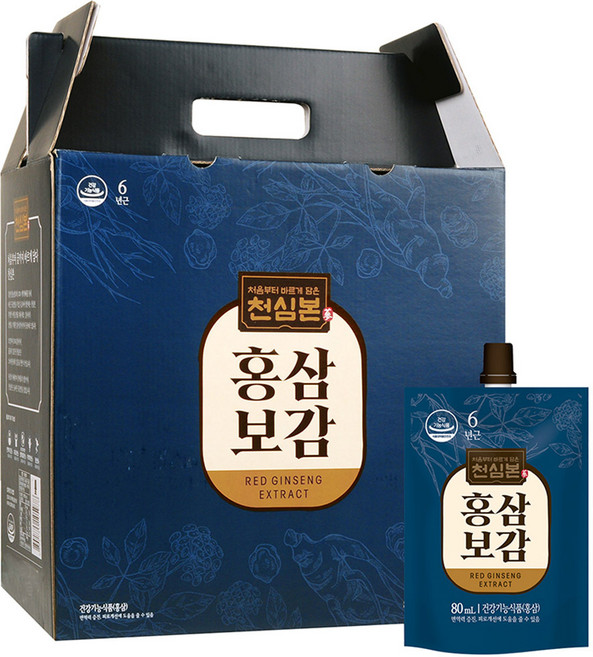 천호식품 천심본 홍삼보감 진액 60개입, 1세트, 4.8L