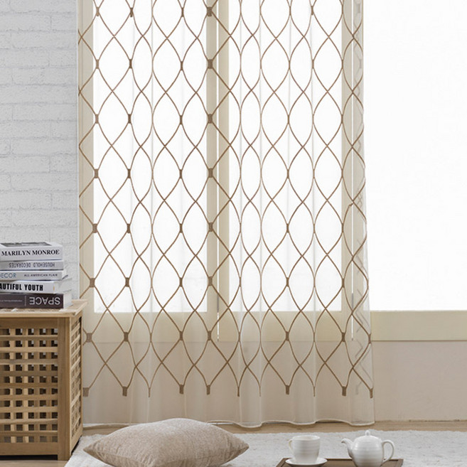 리더디자인 레미안 레이스커튼 봉집형 2p