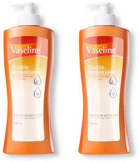 바세린 애경 더블 모이스처 로션, 450ml, 2개
