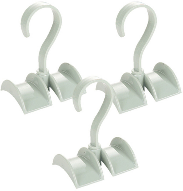 리버그린 회전식 다용도 가방정리걸이, 그린, 3개