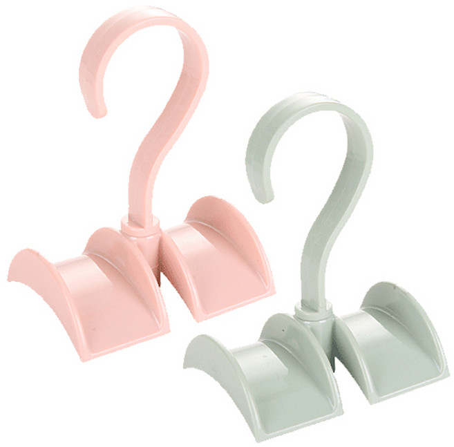 리버그린 회전식 다용도 가방정리걸이, 그린 + 핑크, 2개