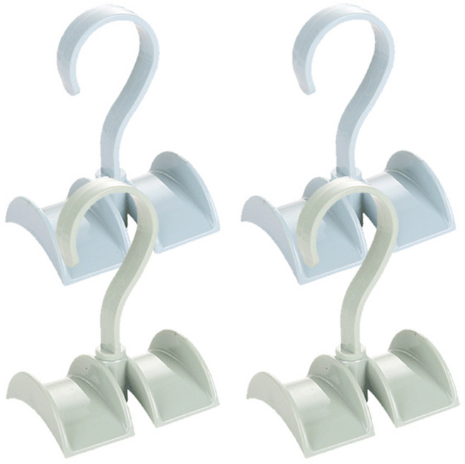 리버그린 회전식 다용도 가방정리걸이, 블루 + 그린, 4개