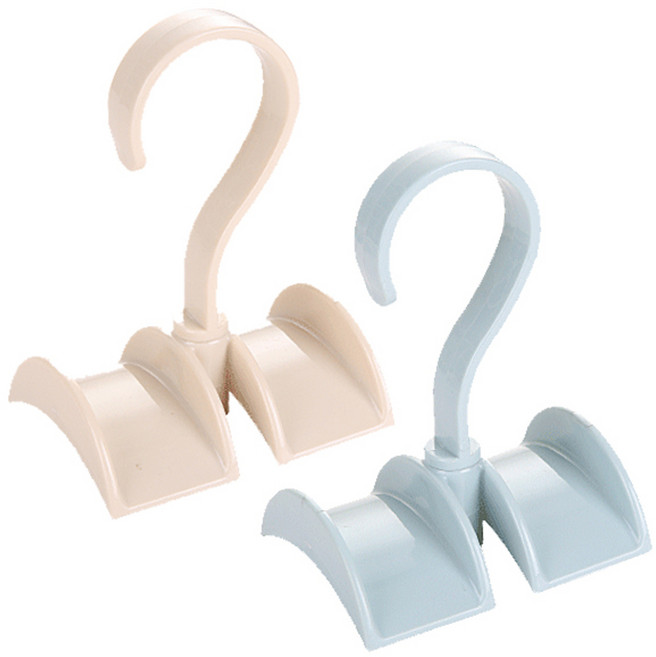 리버그린 회전식 다용도 가방정리걸이, 아이보리 + 블루, 2개