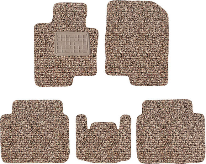 순수 코일 카매트 일반형 5P, 기아 K5/더뉴K5 2010~2015.6 (2열고리X), 베이지 + 브라운