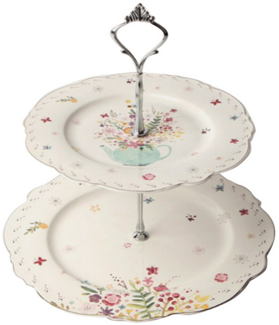 엘룸 플뢰르 케이크 스탠드 세트, 혼합색상, 1세트