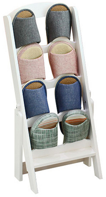 가쯔 원목 실내화 걸이 신발 정리대, 화이트, 1개