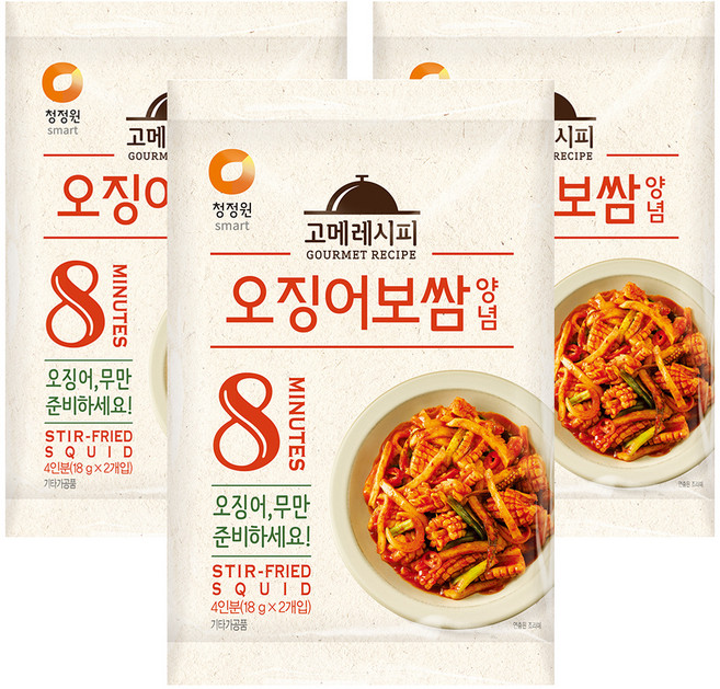 청정원 오징어 보쌈 양념 18g x 2p, 36g, 3개