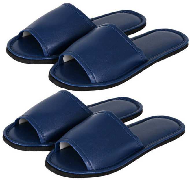 인조가죽 실내슬리퍼 M, 청색, 4개
