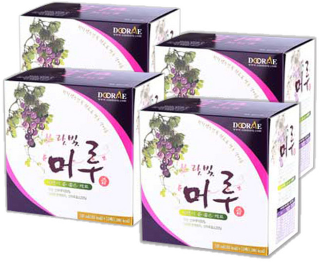 두레마을 보랏빛 산머루즙, 4개, 1.2L