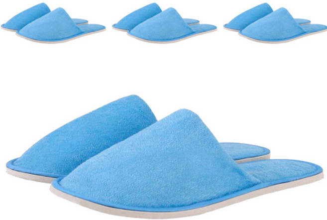 실내슬리퍼 타올천 D, 파랑, 4개