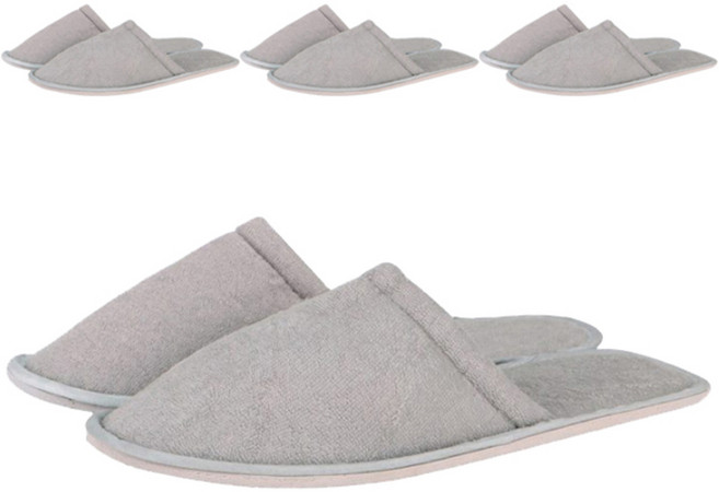 데이오프 실내슬리퍼 타올천 D, 연회색, 4개
