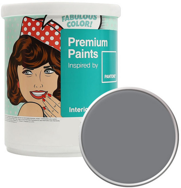 노루페인트 팬톤 내부용 실내벽면 저광 페인트, 18-4005SteelGray, 1L, 1개
