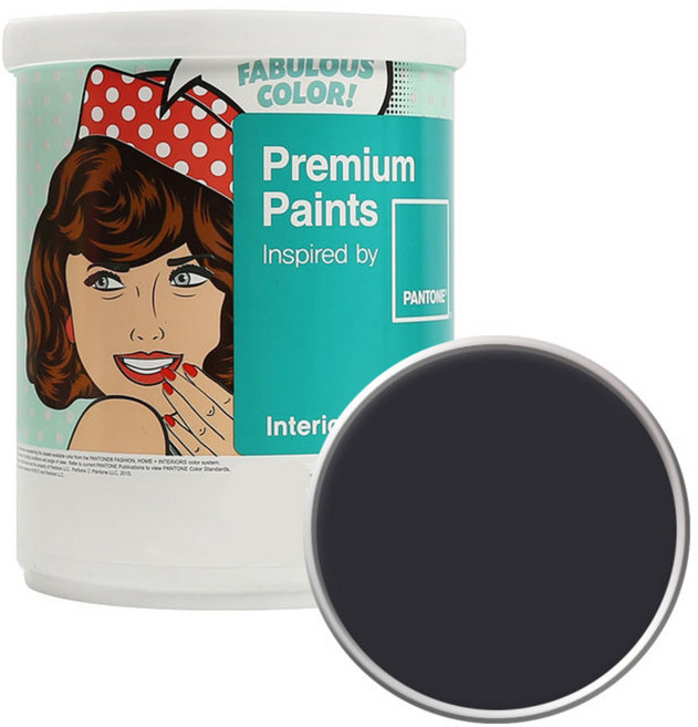 노루페인트 팬톤 내부용 실내벽면 저광 페인트, 19-0303 Jet Black, 1L, 1개
