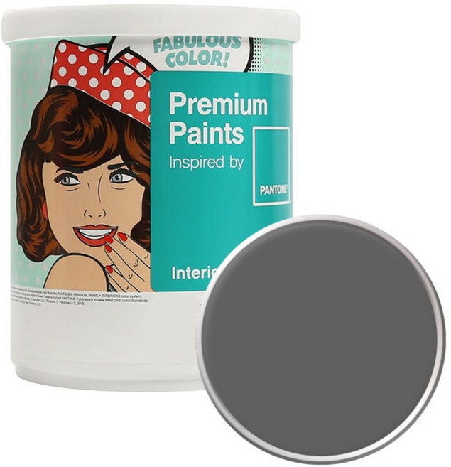 노루페인트 팬톤 내부용 실내벽면 저광 페인트, 18-0601 Charcoal Gray, 1L, 1개