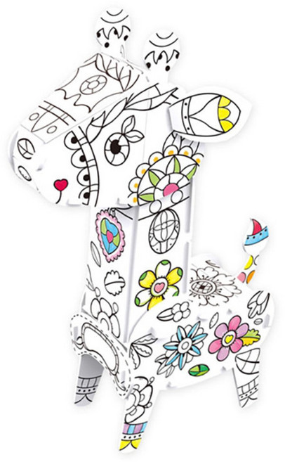 큐빅펀 기린 컬러링 입체 퍼즐 CF-P696h, 14피스, 혼합 색상, 14피스, 1개