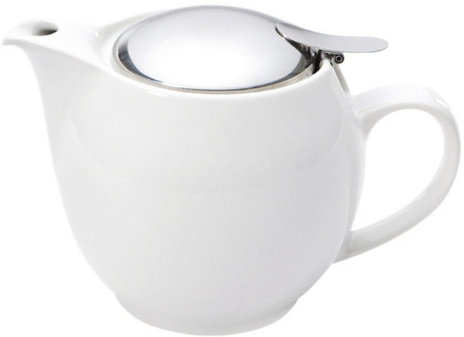 제로재팬 도자기 티포트 2인용, 화이트, 450ml, 1개