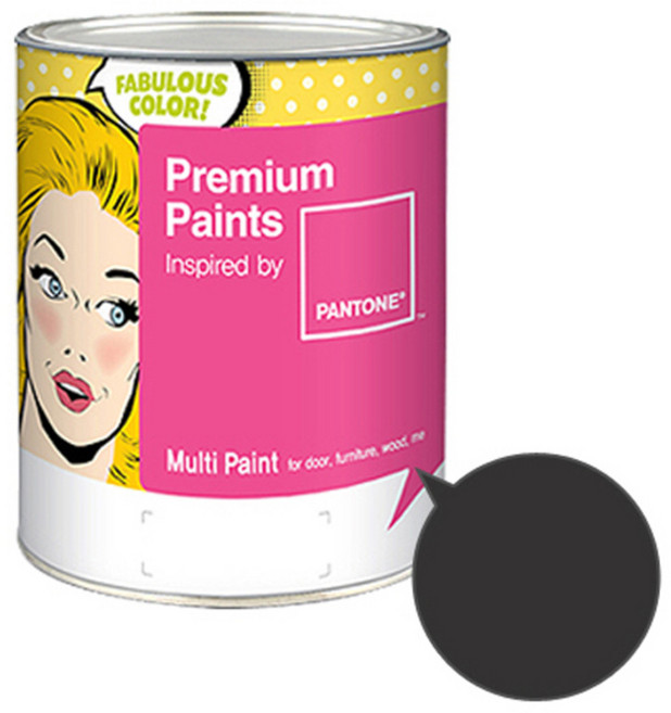 노루페인트 팬톤 멀티 에그쉘광 페인트, 제트 블랙(19-0303), 1L, 1개