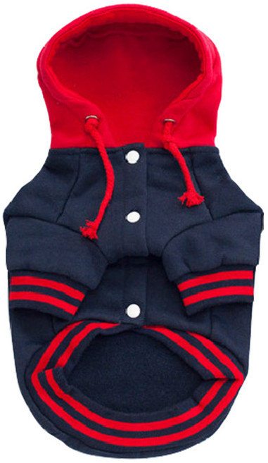 반려동물 후드 야구점퍼, 네이비, 1개