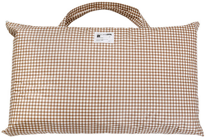 코니아일랜드 일체형 낮잠이불 방수가방, 1개, 브라운체크