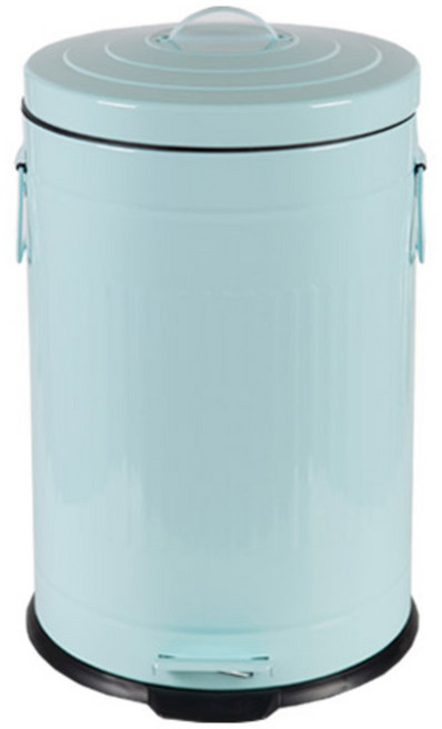 오션웰라이프 클래식 러브 빈 휴지통 12L, 스카이 민트, 1개