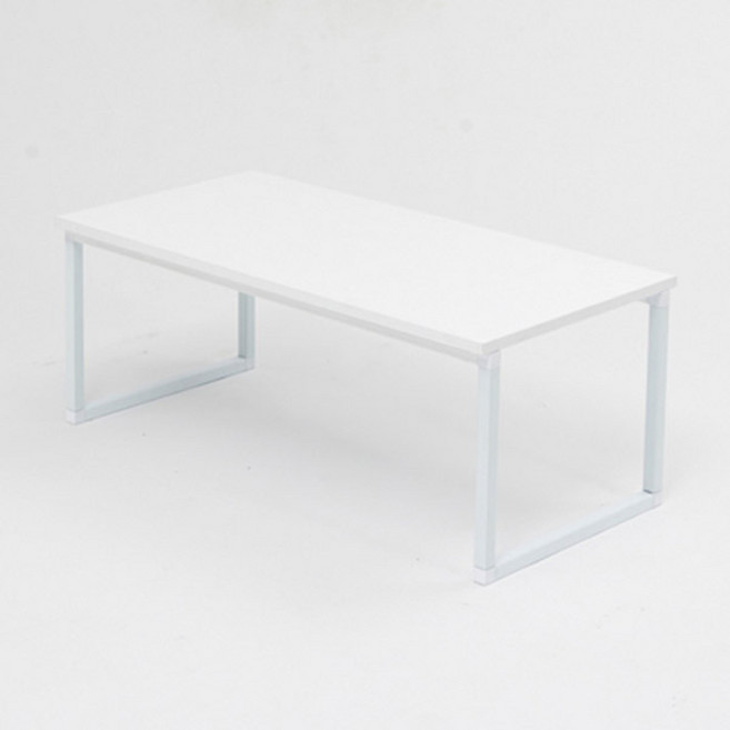 제우스가구 800 DIY 스틸 다용도 테이블 + 코너보호대, 화이트