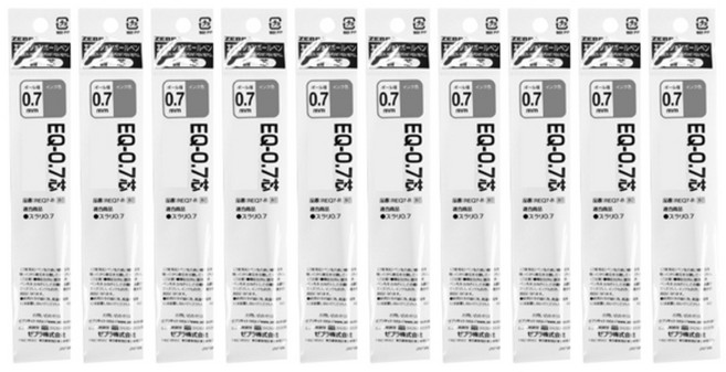 제브라 스라리 EQ 리필심 0.7mm, 흑색, 10개