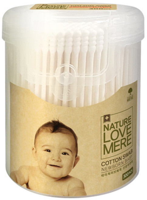 네이쳐러브메레 신생아 면봉 원통형, 300개입, 1개