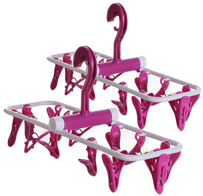 마켓감성 집게 접이식 양말 걸이 랜덤 발송, 혼합색상, 1개