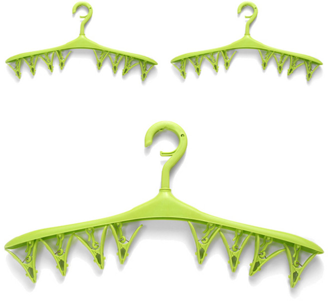 마켓감성 집게 양말 행거, 그린, 3개