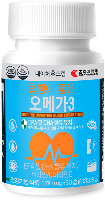 조아제약 혈행에 좋은 오메가3, 33.3g, 1개
