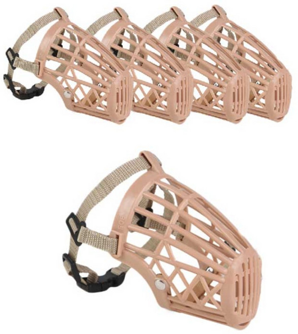 아리코 통기성 메쉬 플라스틱 반려동물 마우스커버 2호, 5개