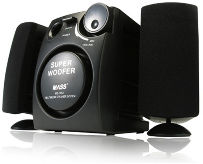 로이체 2.1 채널 우퍼 스피커, MS-1050, 블랙
