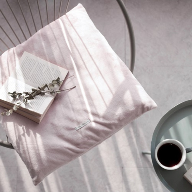 데코뷰 따뜻한 극세사 방석커버, 핑크