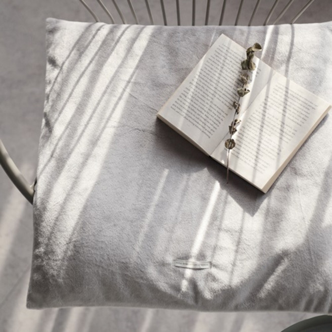 데코뷰 따뜻한 극세사 방석커버, 그레이