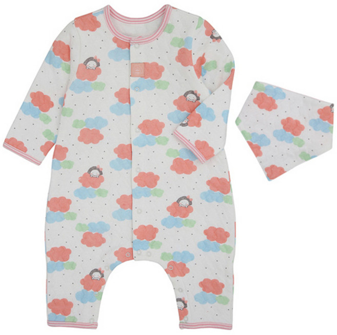 알로앤루 여아용 소미 긴팔 우주복빕세트 A16H3QE508