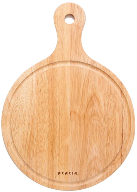 아카시아 원형 손잡이 도마, 1개, 혼합 색상