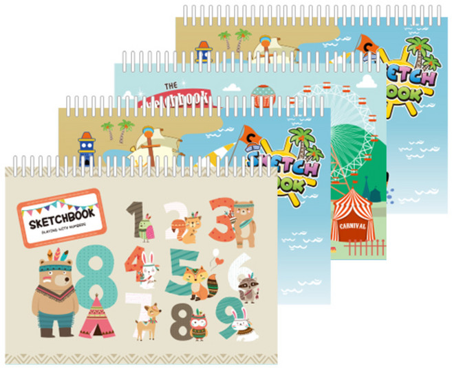 다다 스케치북, 345 x 248 mm, 26매, 4개