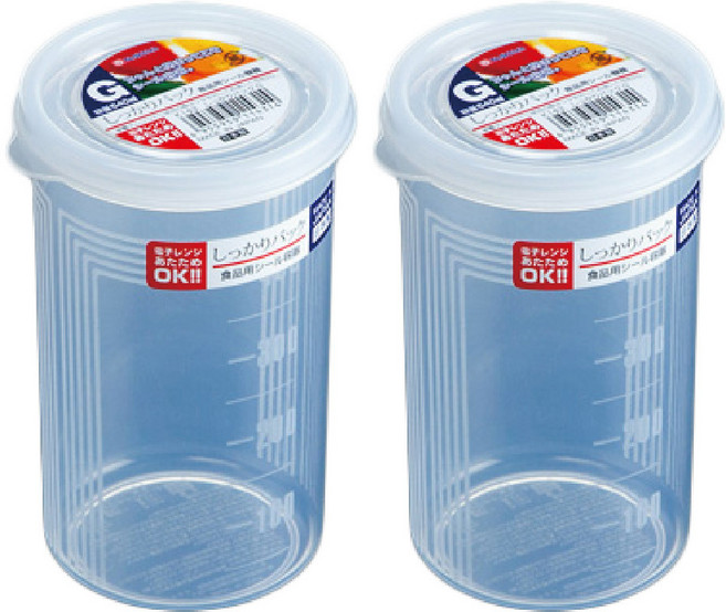 나까야 냉장고 보관함 원통형 540ml K143, 1개입, 2개