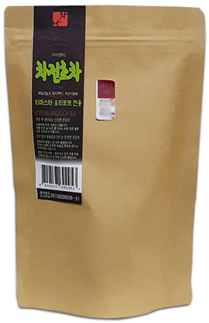 나와차 티마스타 티포트 전용 대용량 티백 차전초차, 3g, 30개입