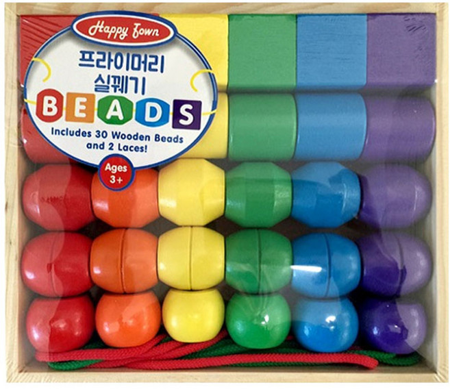 해피타운 프라이머리 실꿰기 완구, 1세트