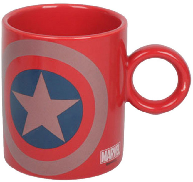 마블 어벤저스 머그컵, 캡틴 아메리카 레드, 1개